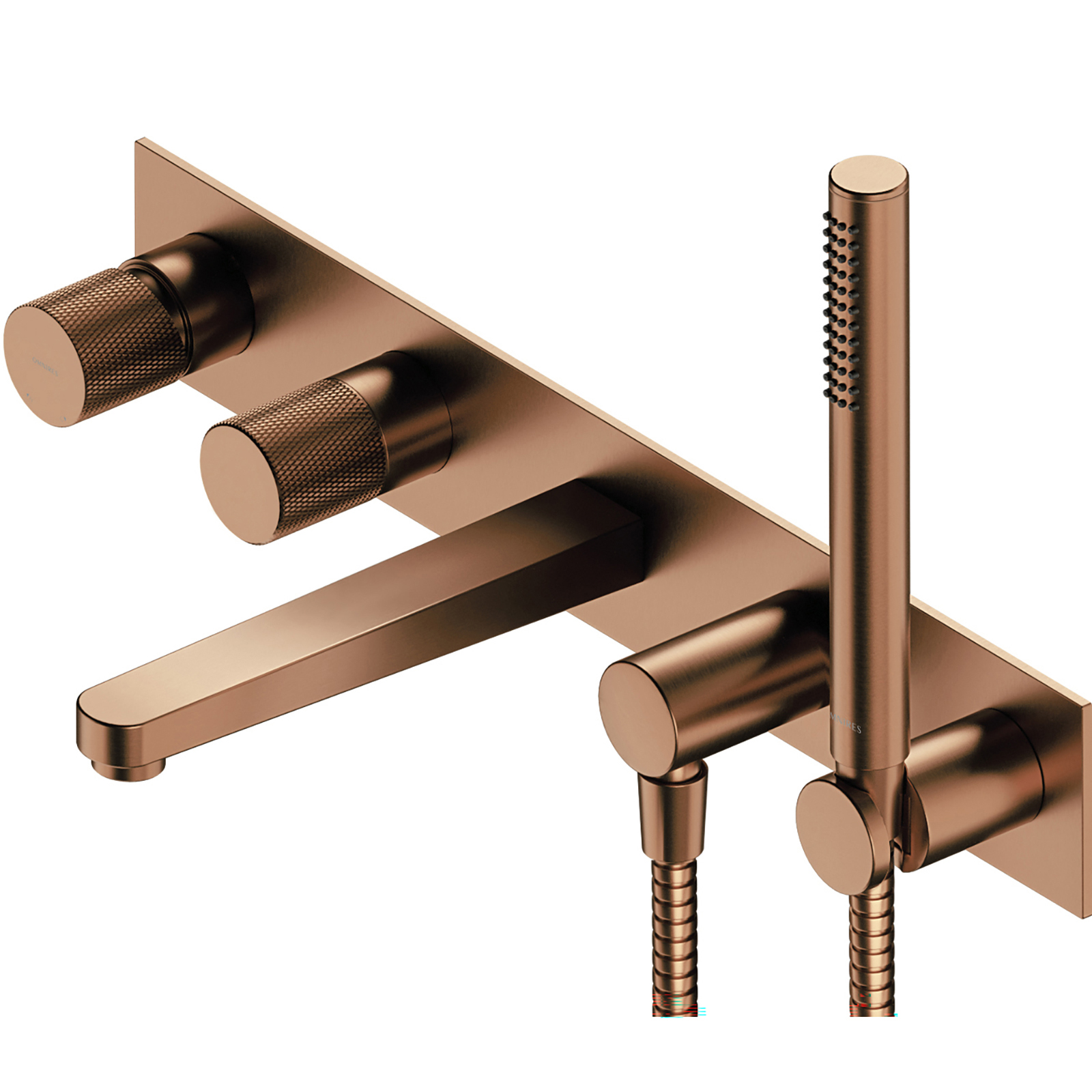 OMNIRES CONTOUR 5otvorový zapuštěný kartáčovaný měděný kohoutek do vany CT8037-1CPB