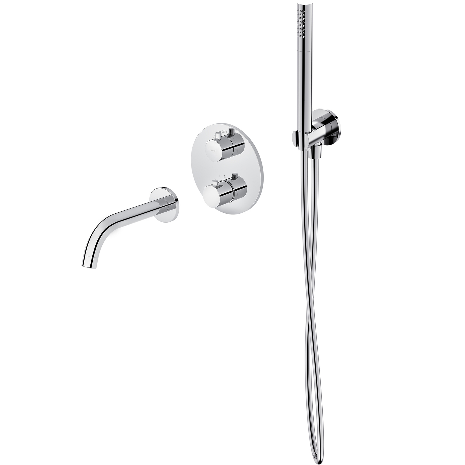 CERSANIT podomítková vanová souprava ZEN chrome S952-034