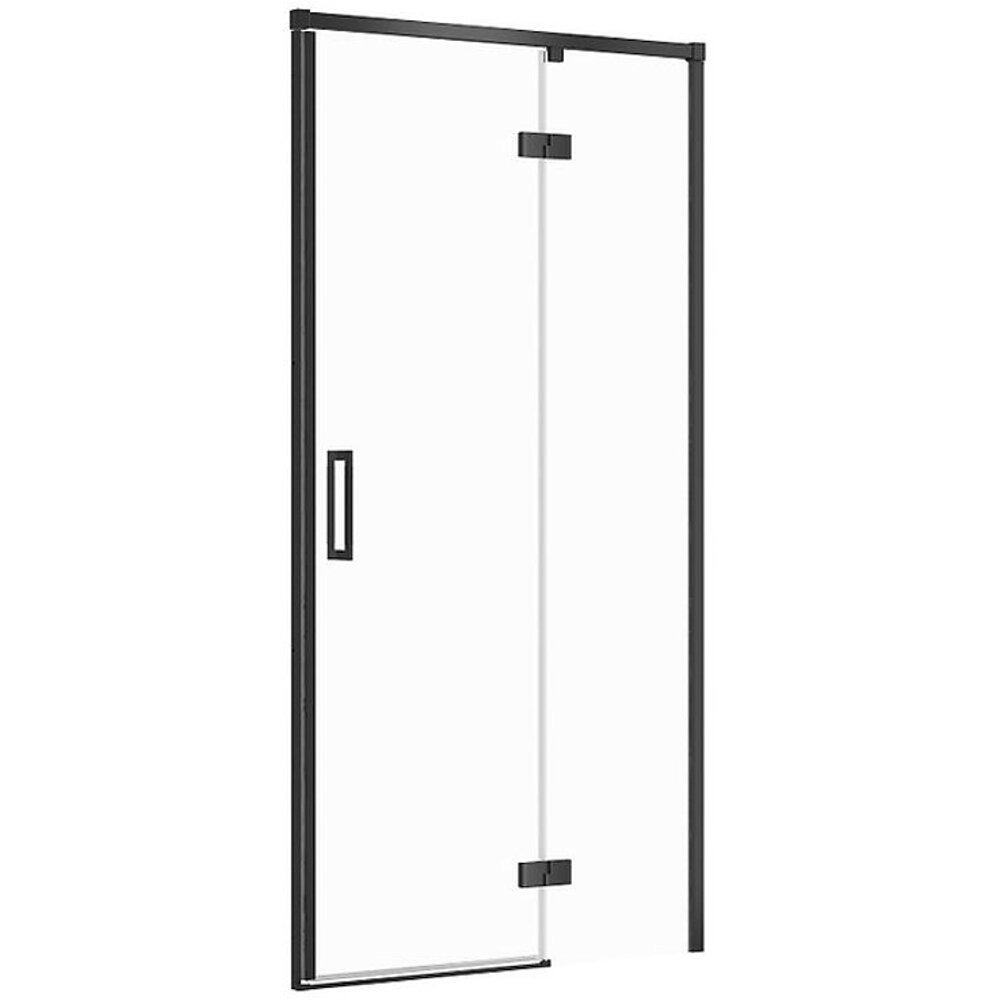 Sprchové dveře LARGA černé 100x195 PR průhledné sklo