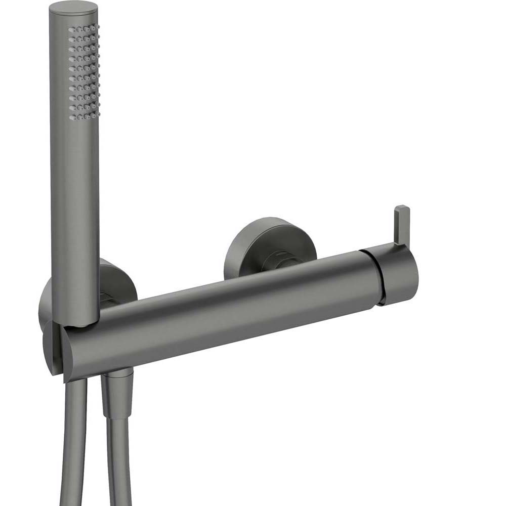 DEANTE Sprchový kohoutek SILIA na stěnu s titanovou sprchovou sadou BQS_D41M
