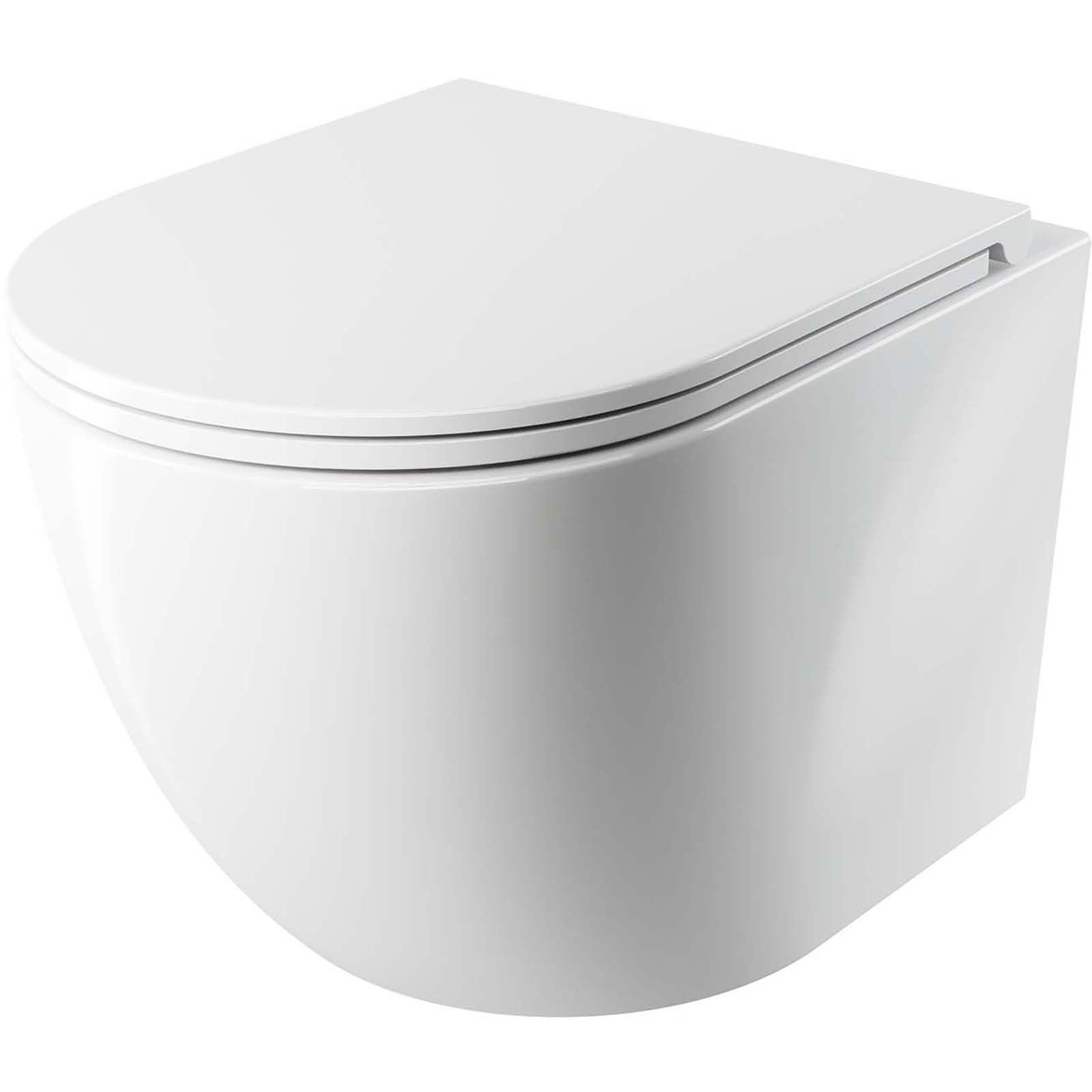 OMNIRES Nástěnná záchodová mísa OTTAWA SILENT POWER, pomalu padající sedadlo 49x37 cm bílá OTTAWASPMWBP