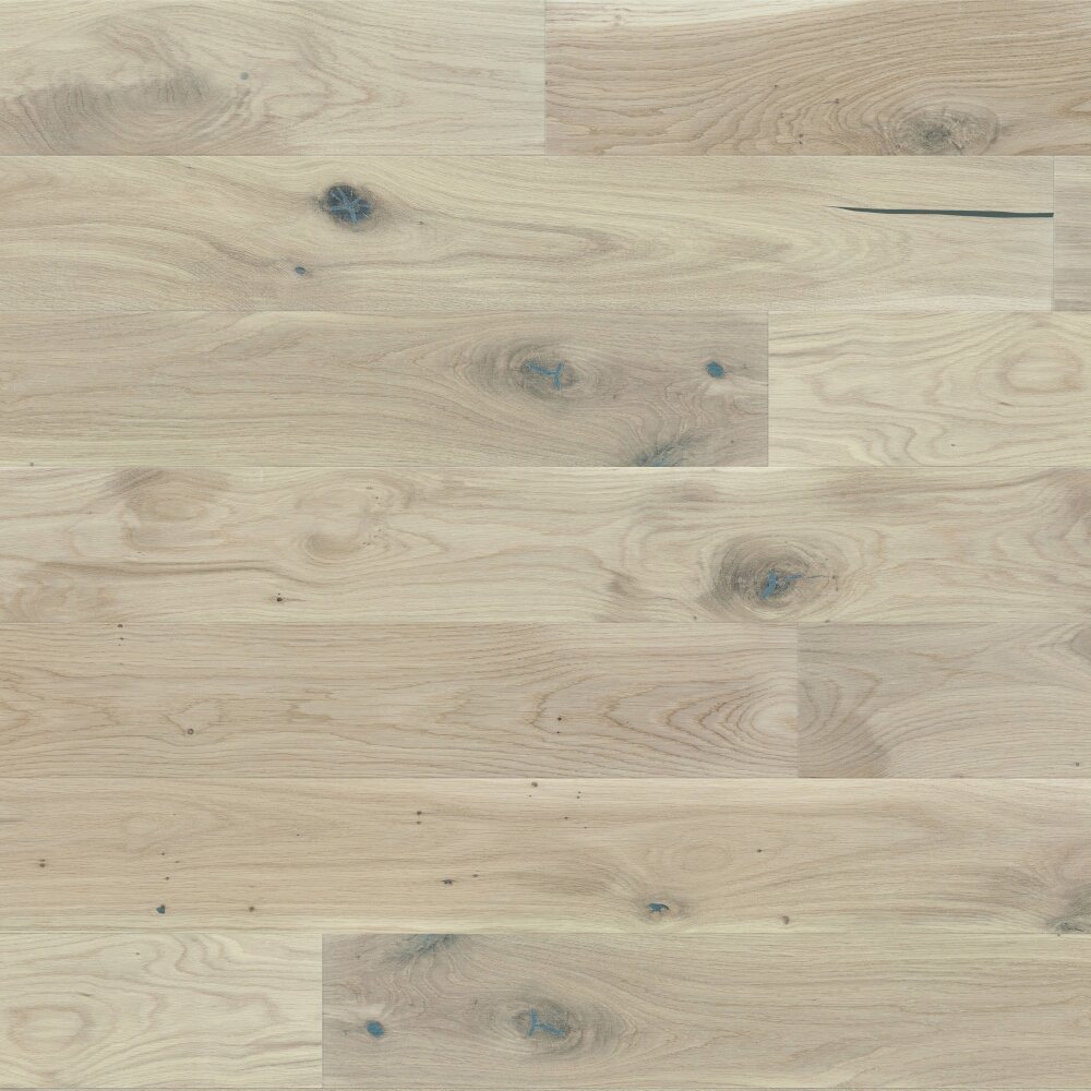 Dřevěné podlahy BARLINEK DUB 1-LAM OLEJ OXY BÍLÝ MIKROFÁZA KARTÁČOVANÁ 14x130x1092mm COUNTRY