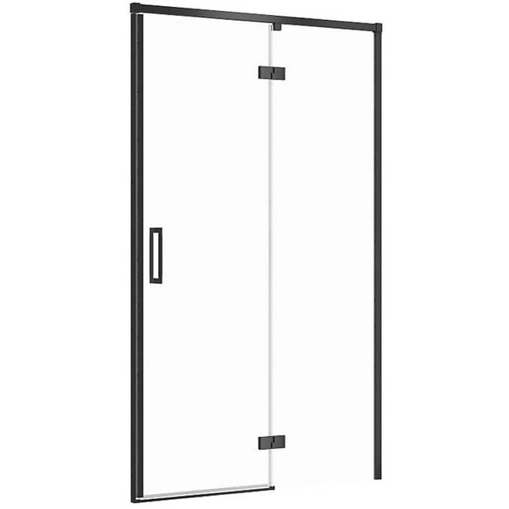 Sprchové dveře LARGA černé 120x195 PR průhledné sklo