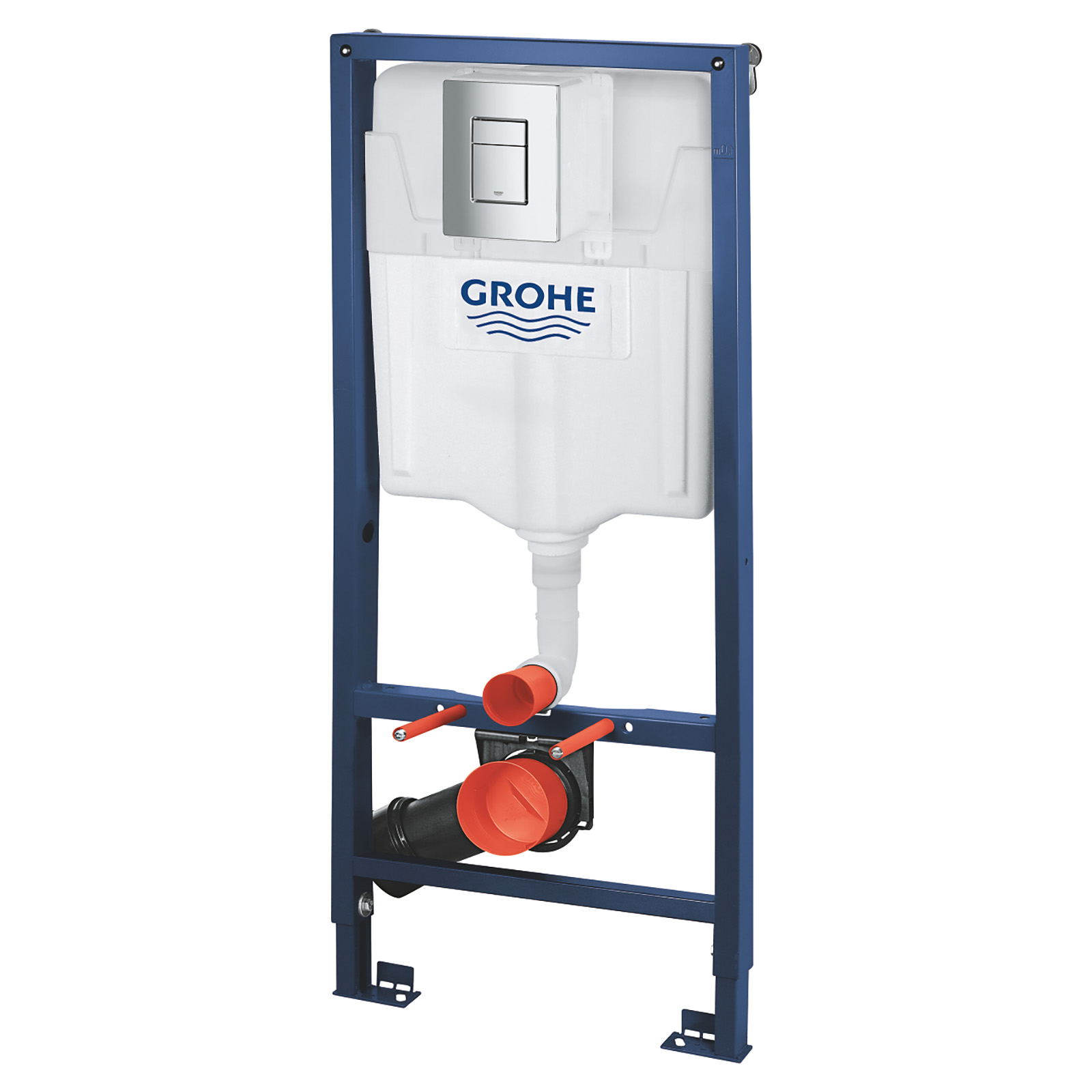GROHE Zapuštěný pneumatický WC rám RAPID SL 3in1 s chromovaným tlačítkem 38772001