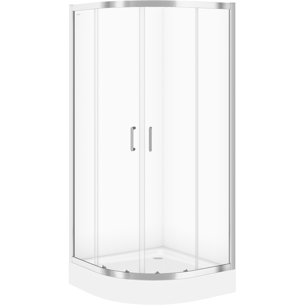 CERSANIT Půlkruhový sprchový kout MODUO 90x195 průhledné sklo 90x190 S154-002