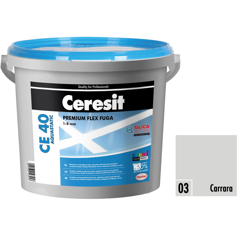 Flexibilní spárovací hmota Ceresit CE 40 Aquastatic carrara, 5 kg