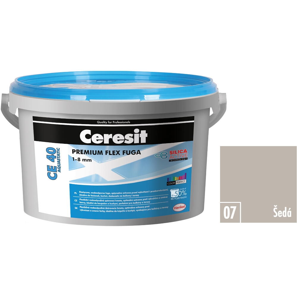 Flexibilní spárovací hmota Ceresit CE 40 Aquastatic šedá, 2 kg