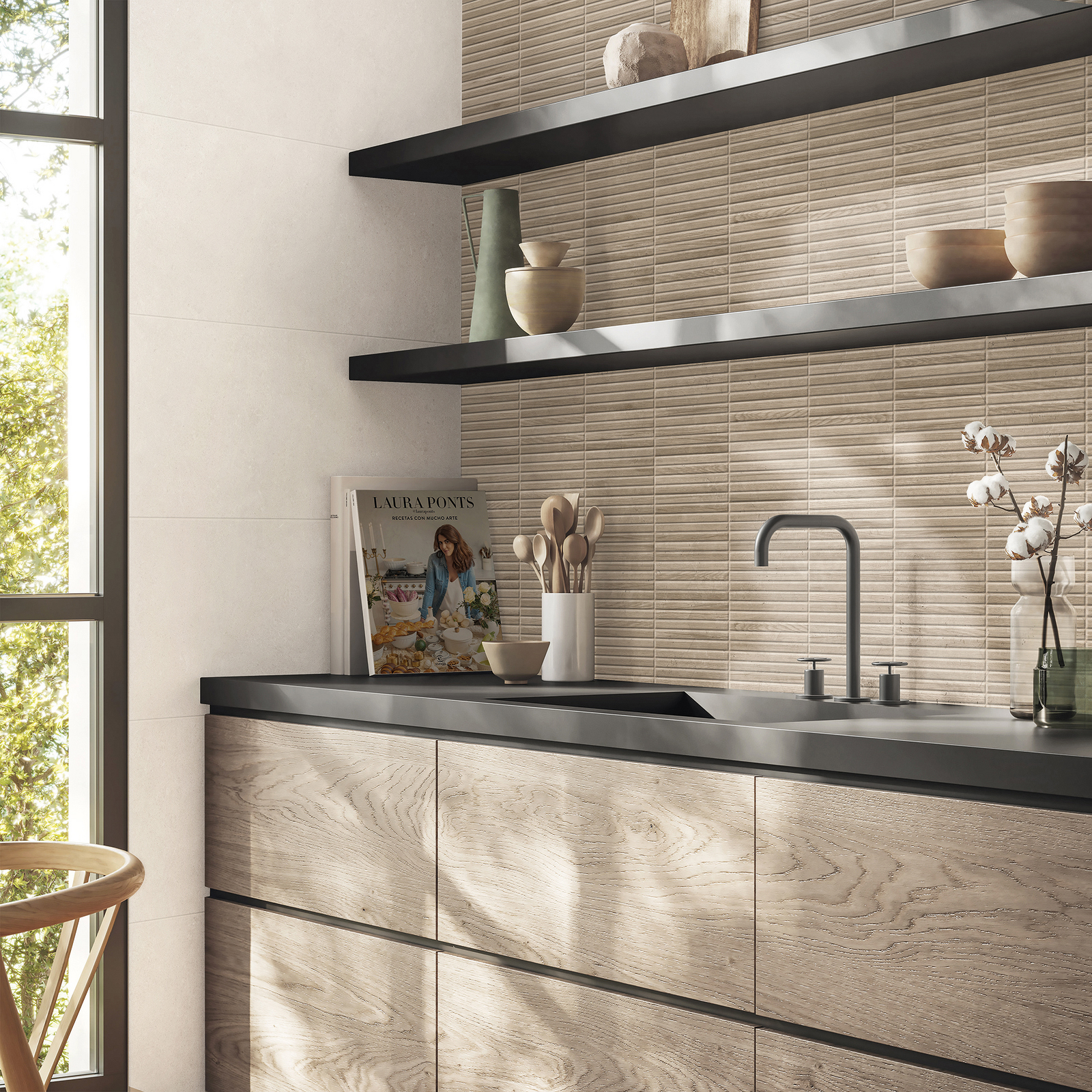 OBKLAD NA STĚNU MYKONOS STICK WOOD MAT 30X90