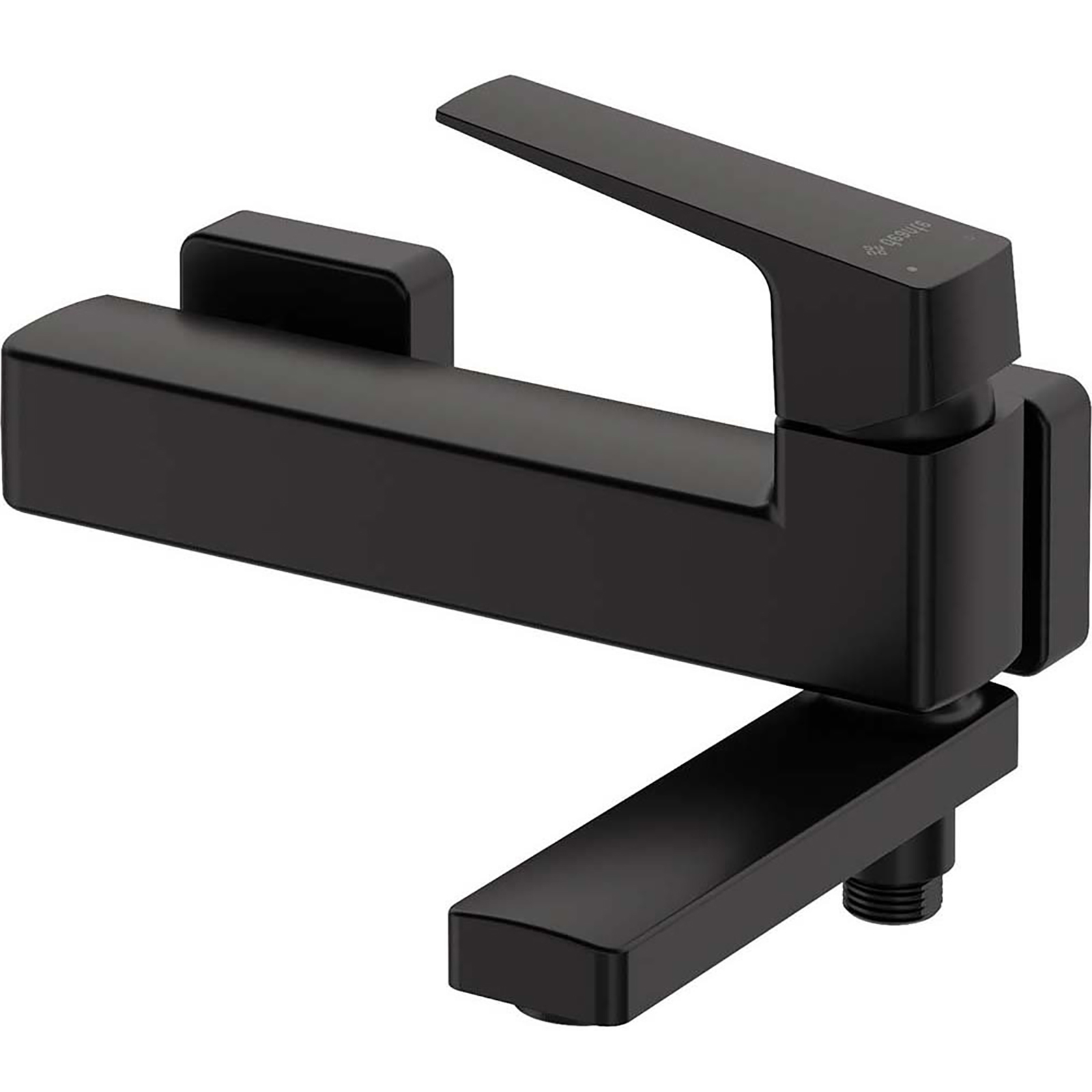 DEANTE Nástěnná vana BLUR s výtokem na zdi s výtokem nero BQL_N12M