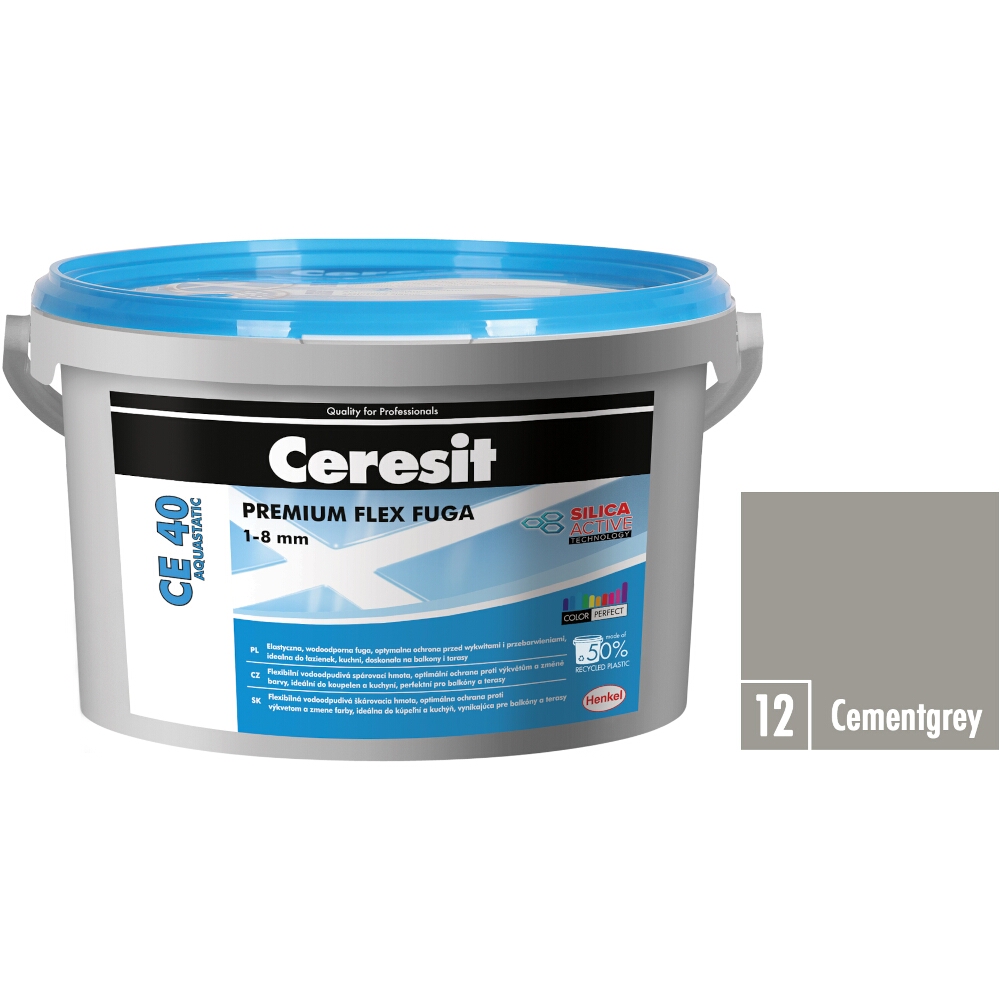 Flexibilní spárovací hmota Ceresit CE 40 Aquastatic cementgrey, 2 kg