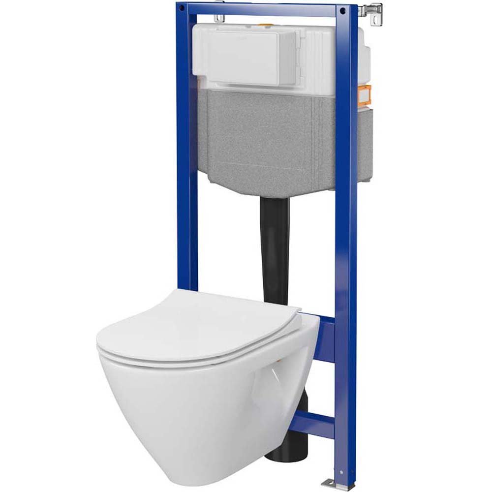 Mechanická podomítková sada CERSANIT AQUA PLUS s mísou MILLE PLUS a deskou S701-813