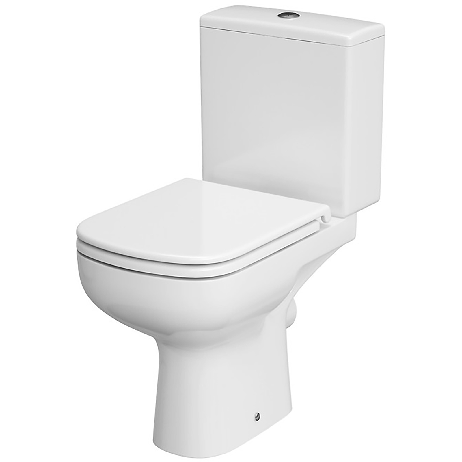 CERSANIT Kompaktní WC 574 BARVA NEW 010 3/5 hranaté duroplastové antibakteriální sedátko K103-027