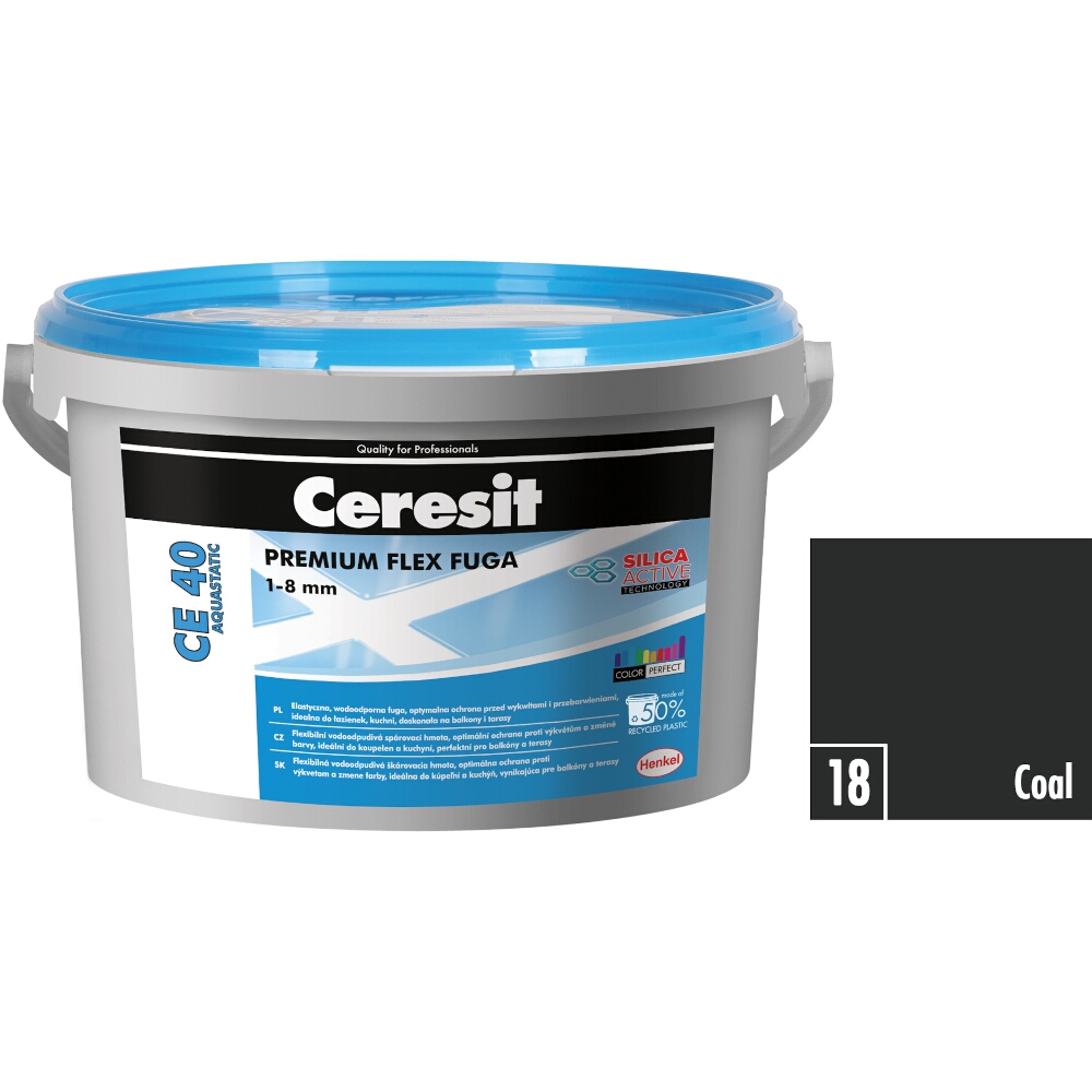 Flexibilní spárovací hmota Ceresit CE 40 Aquastatic coal, 2 kg