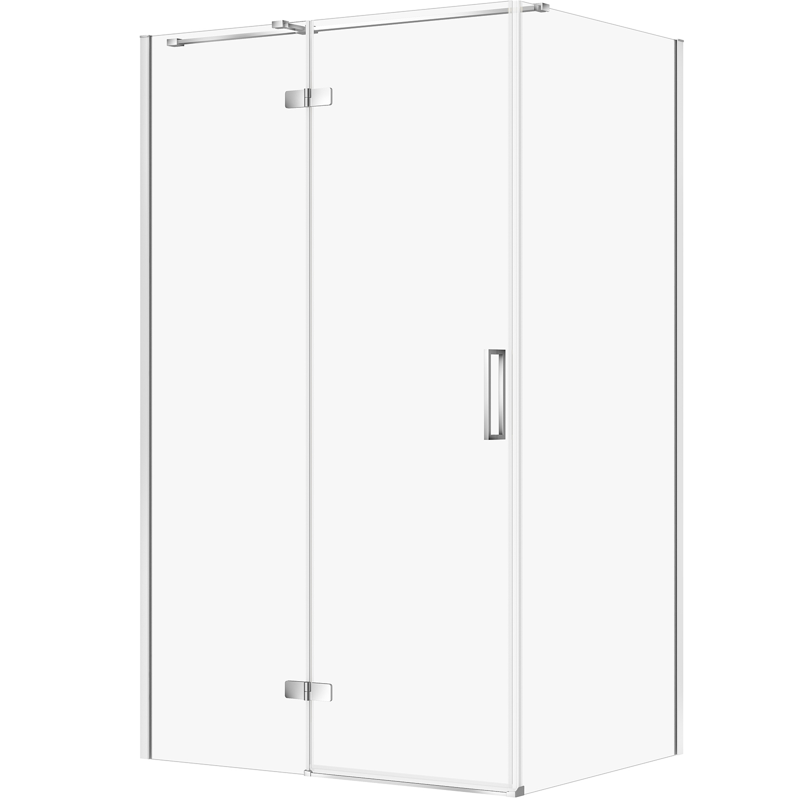 CERSANIT JOTA obdélníkový sprchový kout 100x80 pravý černý, čiré sklo S160-033