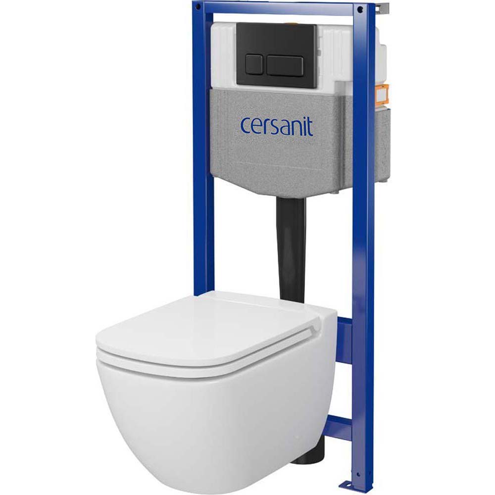 CERSANIT COBE SYSTEM 50 mechanická podomítková sada, mísa CASPIA, deska, tlačítko S701-772