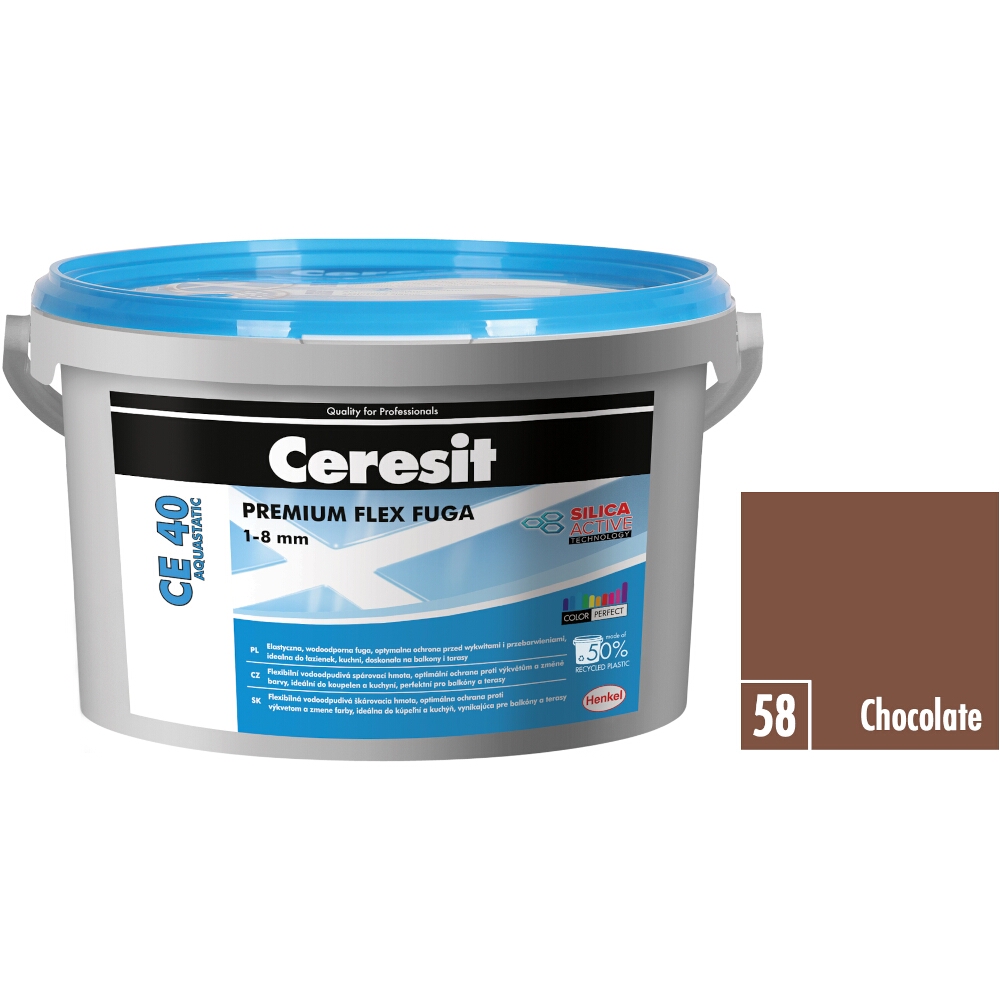 Flexibilní spárovací hmota Ceresit CE 40 Aquastatic chocolate, 2 kg