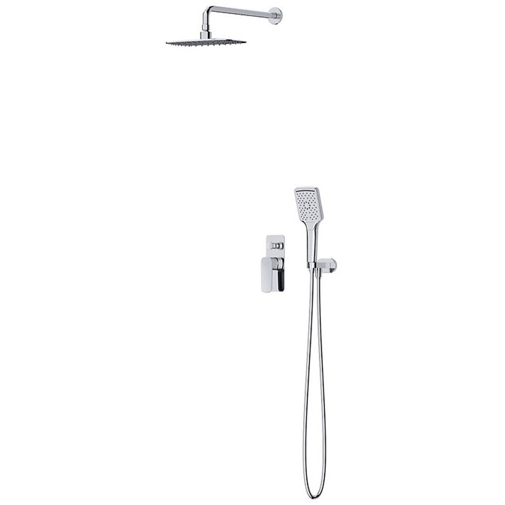 CERSANIT Podomítkový sprchový set LARGA chrom s vanovou a sprchovou baterií S952-029