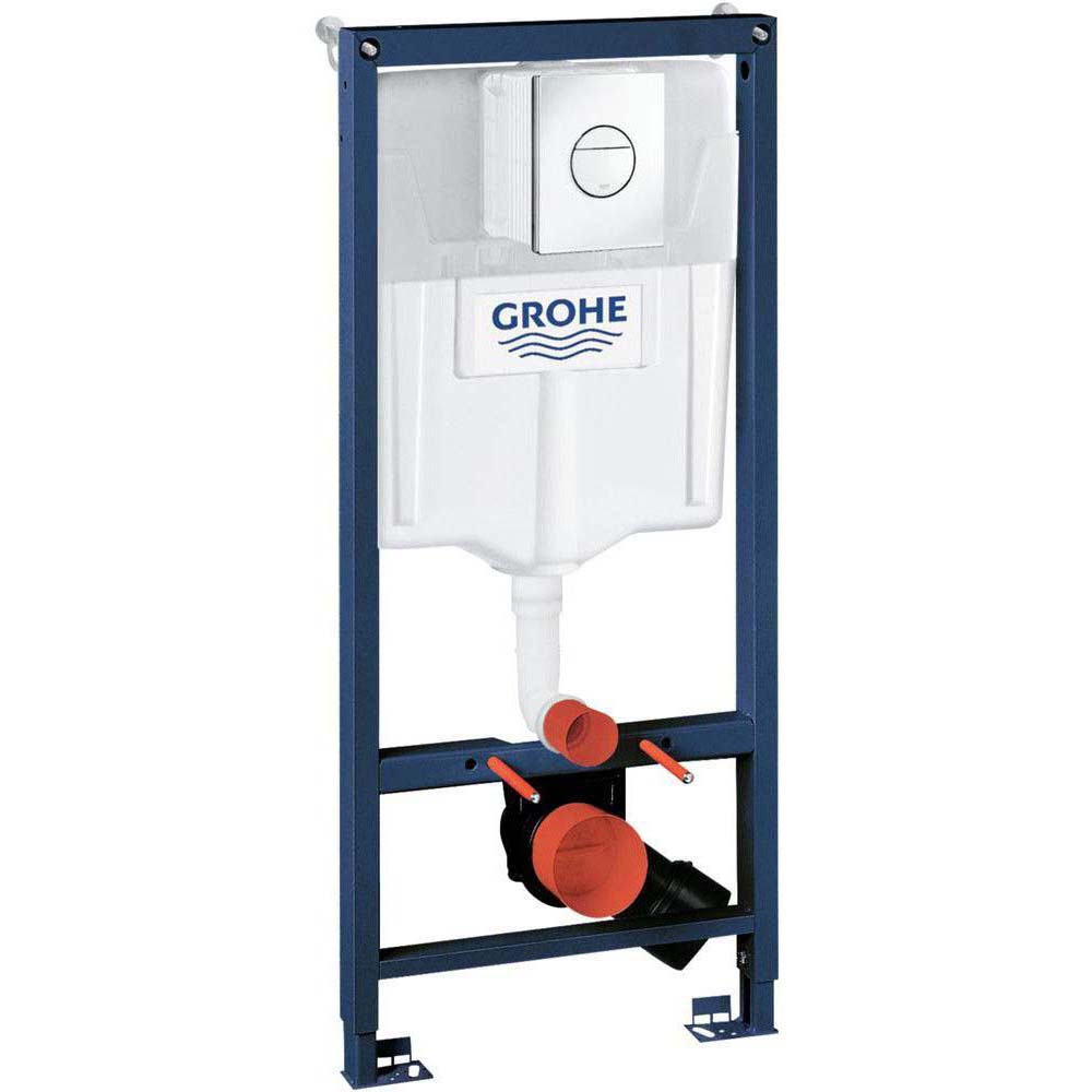 Pneumatický rám toalety GROHE pod omítku RAPID SL 3v1 se splachovacím tlačítkem chrom