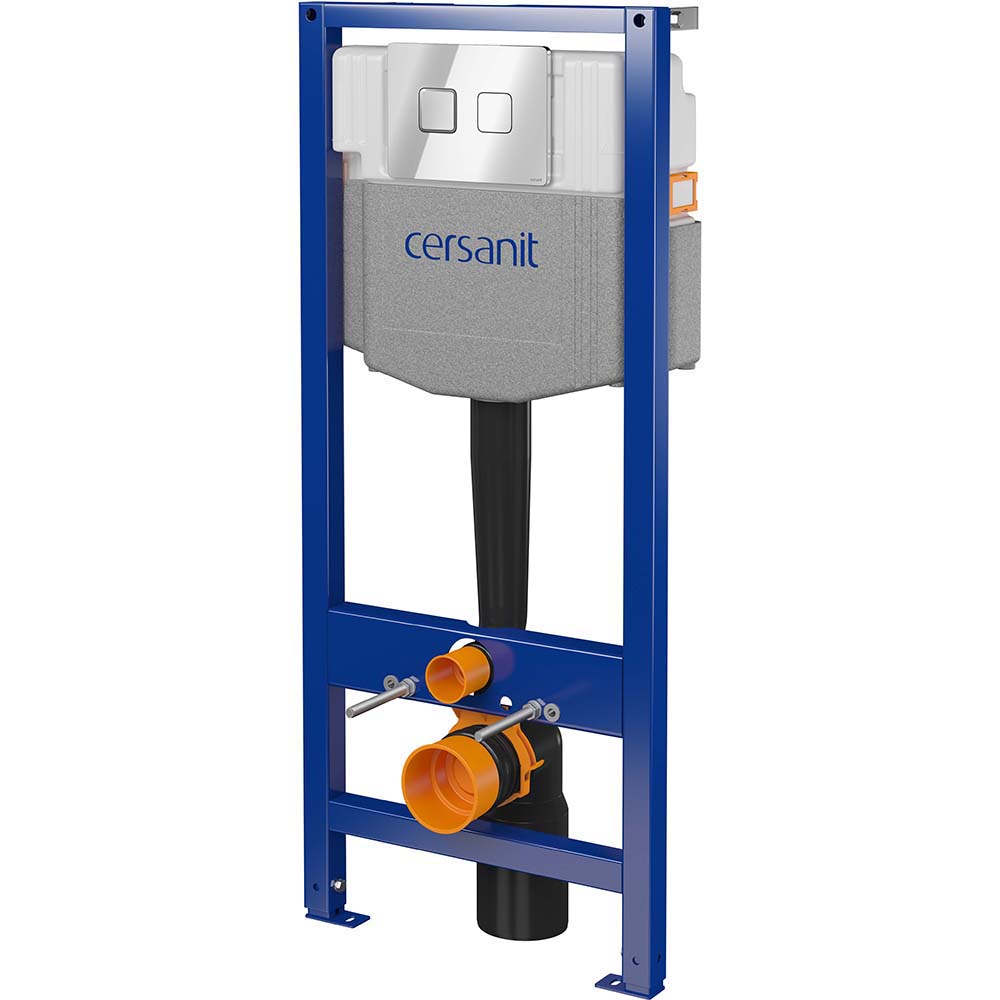 CERSANIT Skrytý rám SYSTEM 50 pneumatické tlačítko sq chrom S701-949