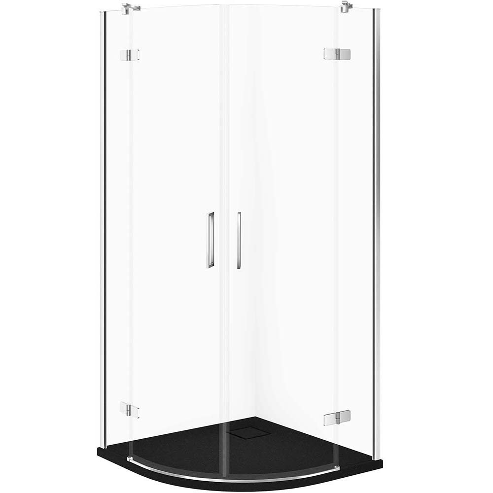 CERSANIT JOTA sada sprchových koutů 80x80 chrom, sprchová vanička TAKO SLIM černá matná S601-437 CERSANIT JOTA sada sprchových koutů 80x80 chrom, sprchová vanička TAKO SLIM černá matná S601-437