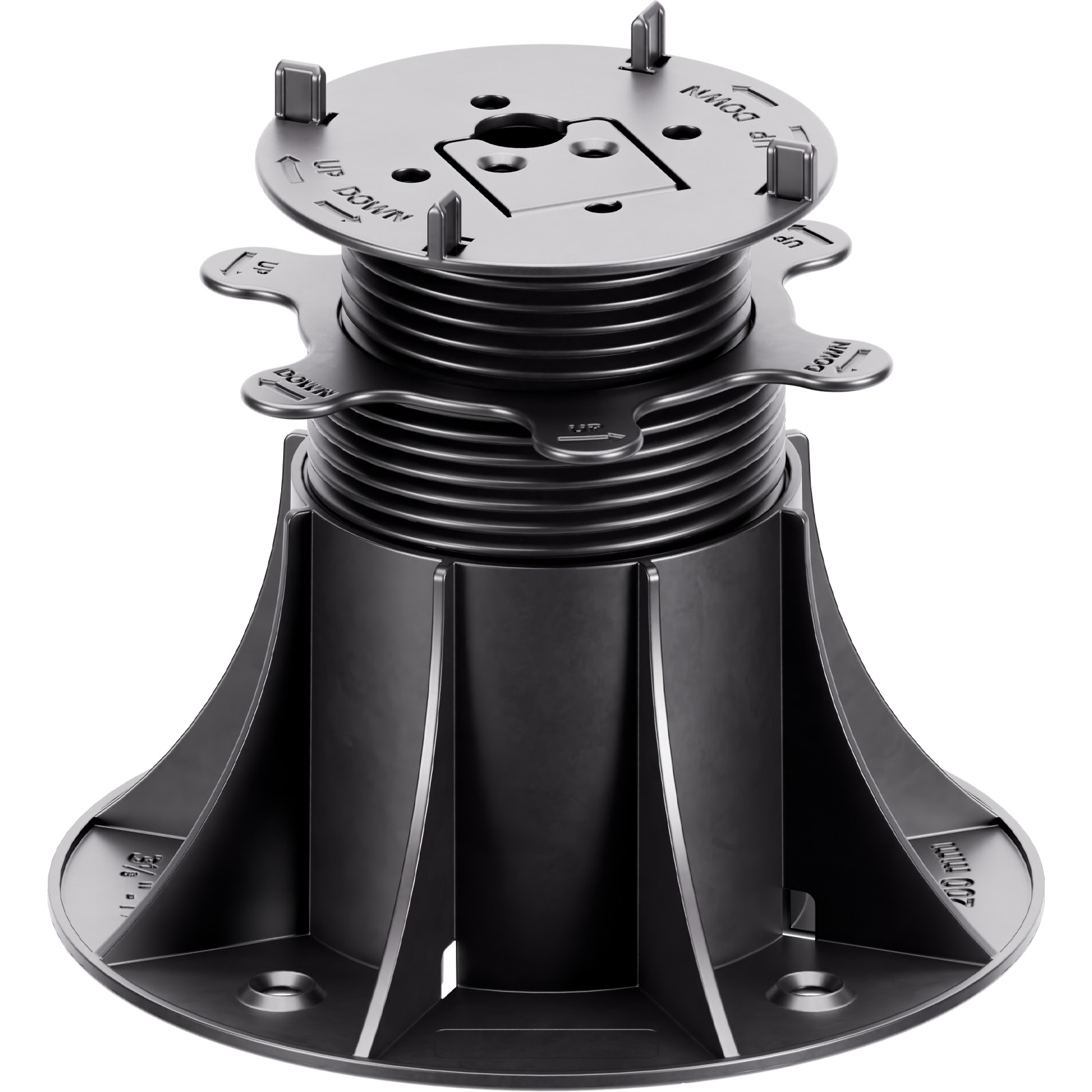 Nastavitelná podložka CLEVER LEVEL 80–200 mm pro odvětrávané terasy, spára 3 mm