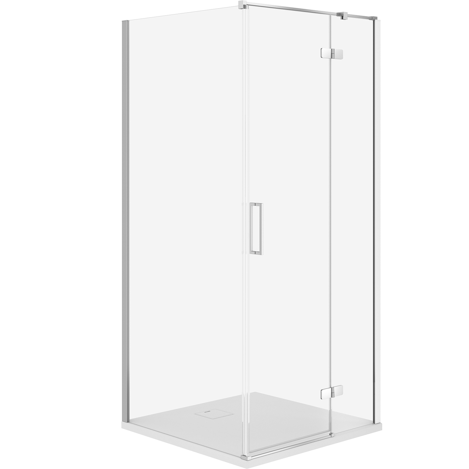 CERSANIT JOTA sprchový kout pravý chrom 90x90 se sprchovou vaničkou TAKO slim bílý matný S601-154