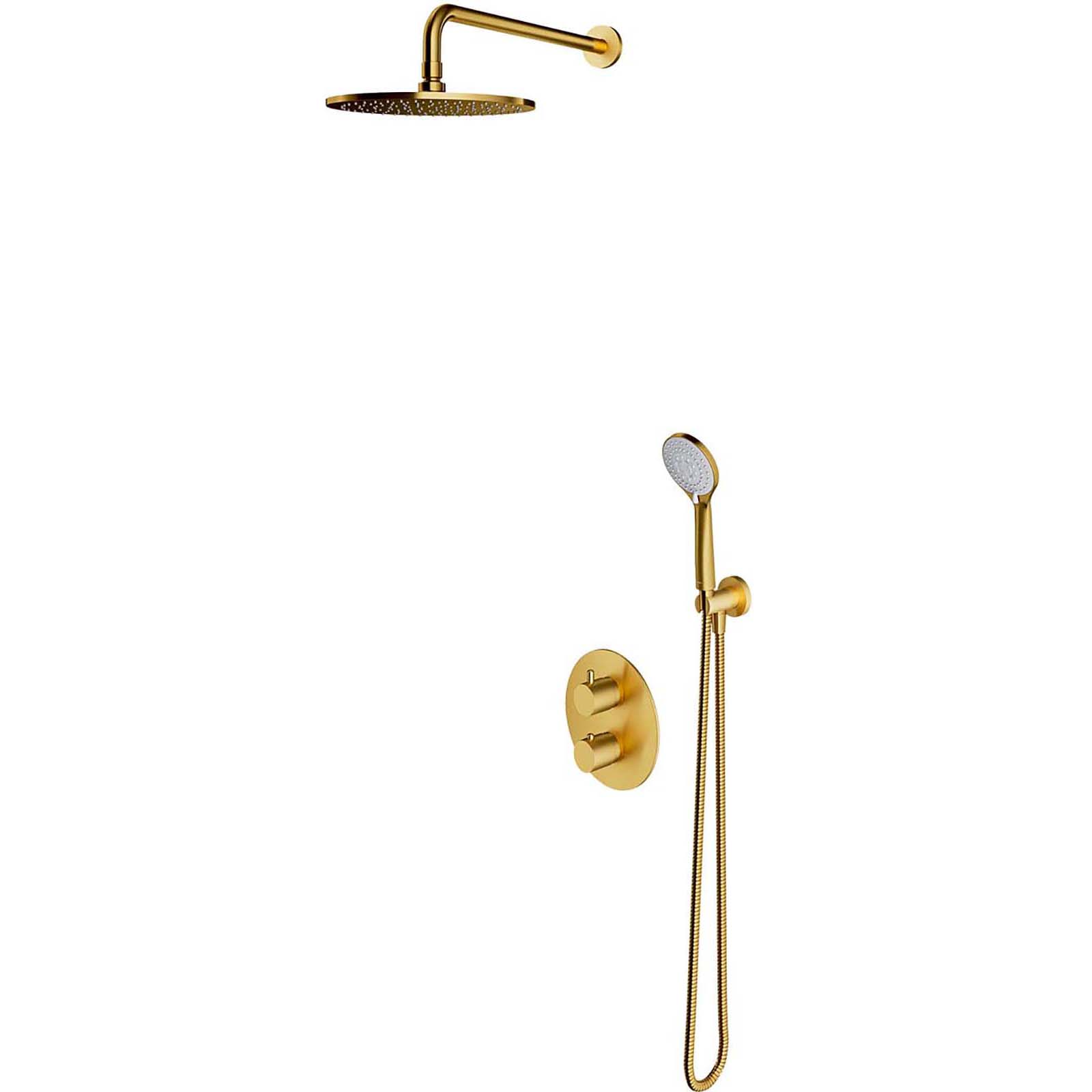 OMNIRES termostatický sprchový systém Y zapuštěný zlatý kartáčový SYSYT05GLB