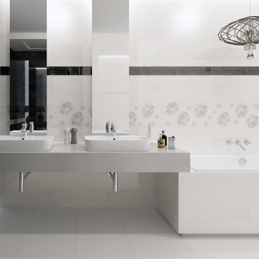 DLAŽBA MODERN LINE WHITE SATIN 42X42 #111