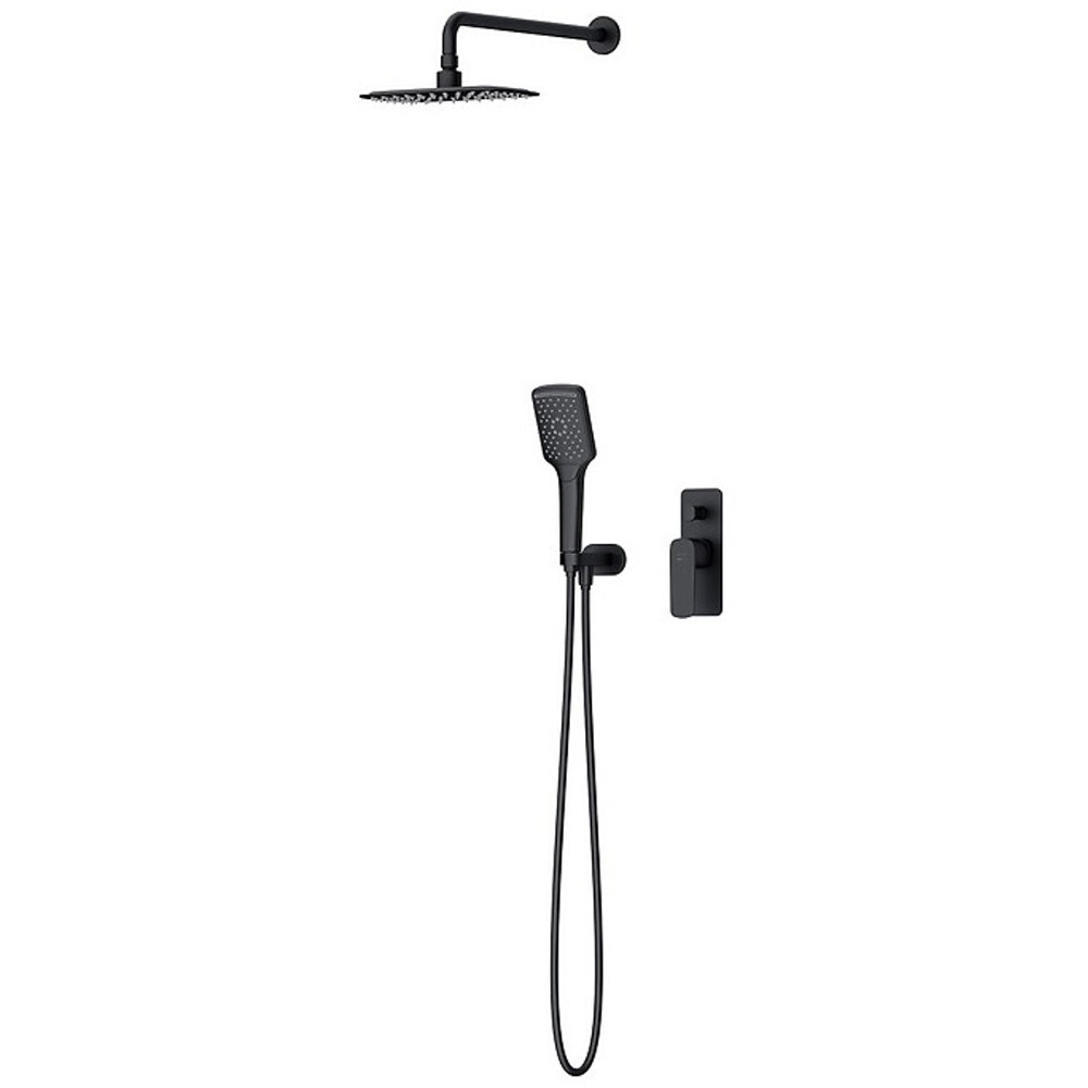 CERSANIT Podomítkový sprchový set LARGA černý s vanovou a sprchovou baterií S952-031