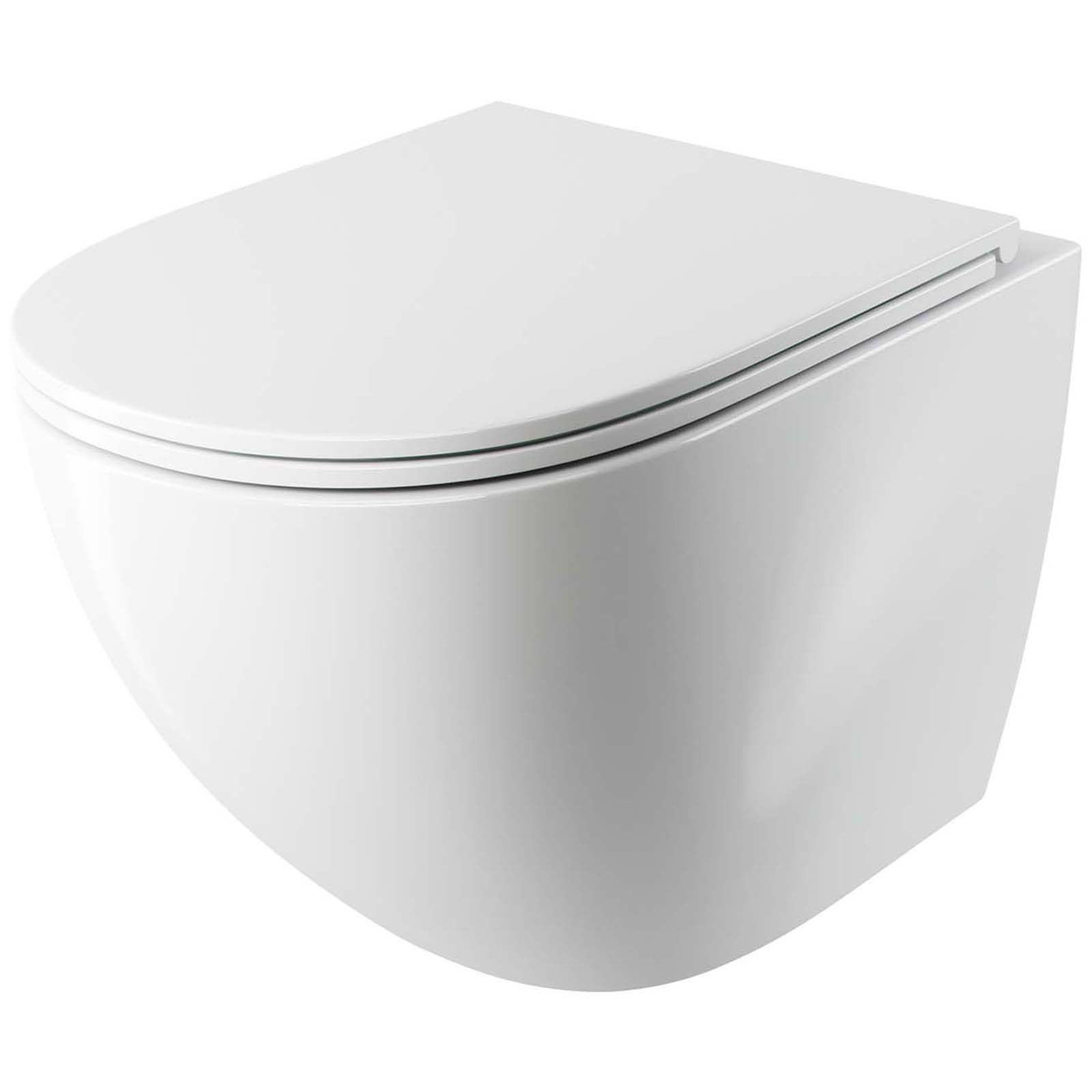 OMNIRES Záchodová mísa zavěšená na stěnu OTTAWA SILENT POWER, pomalu padající sedadlo 54x37 cm bílá OTTAWACSPMWBP