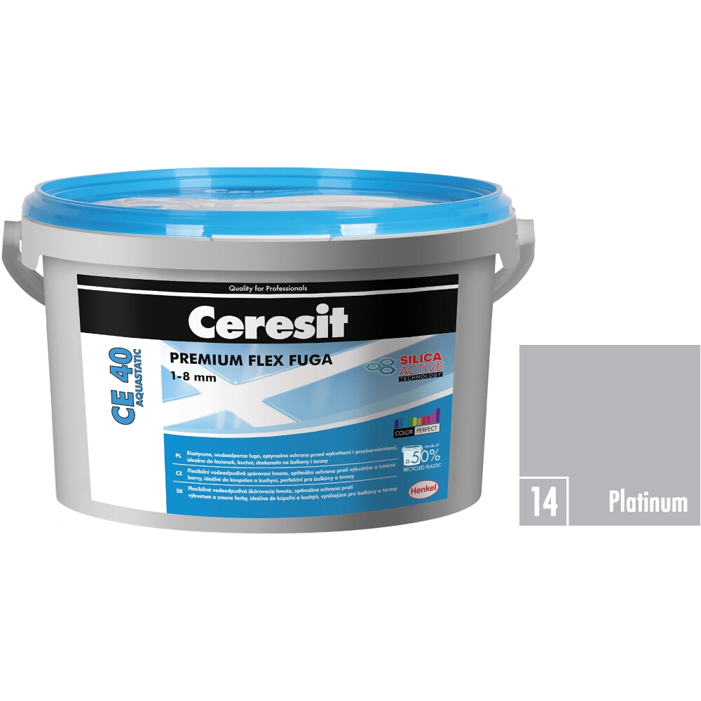 Flexibilní spárovací hmota Ceresit CE 40 Aquastatic platinum, 2 kg 