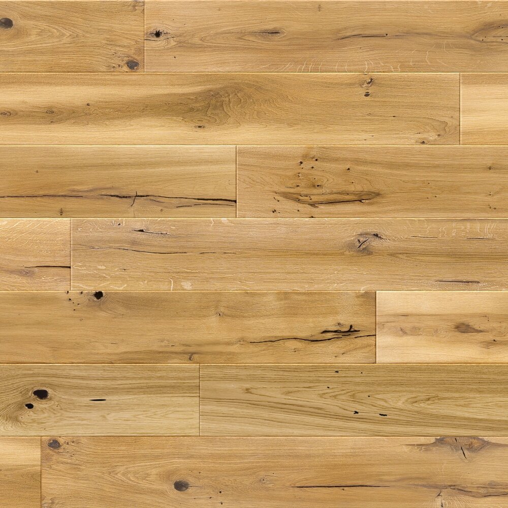 Dřevěné podlahy BARLINEK DUB 1-LAM OLEJ OXY PŘÍRODNÍ MIKROFÁZA KARTÁČOVANÁ 14x155x1092mm VINTAGE