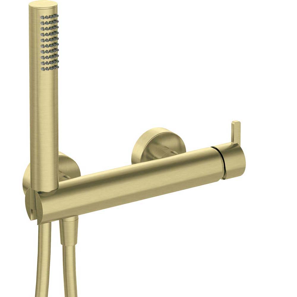 DEANTE SILIA nástěnný sprchový vývod se sprchovou sadou se zlatým kartáčem BQS_R41M