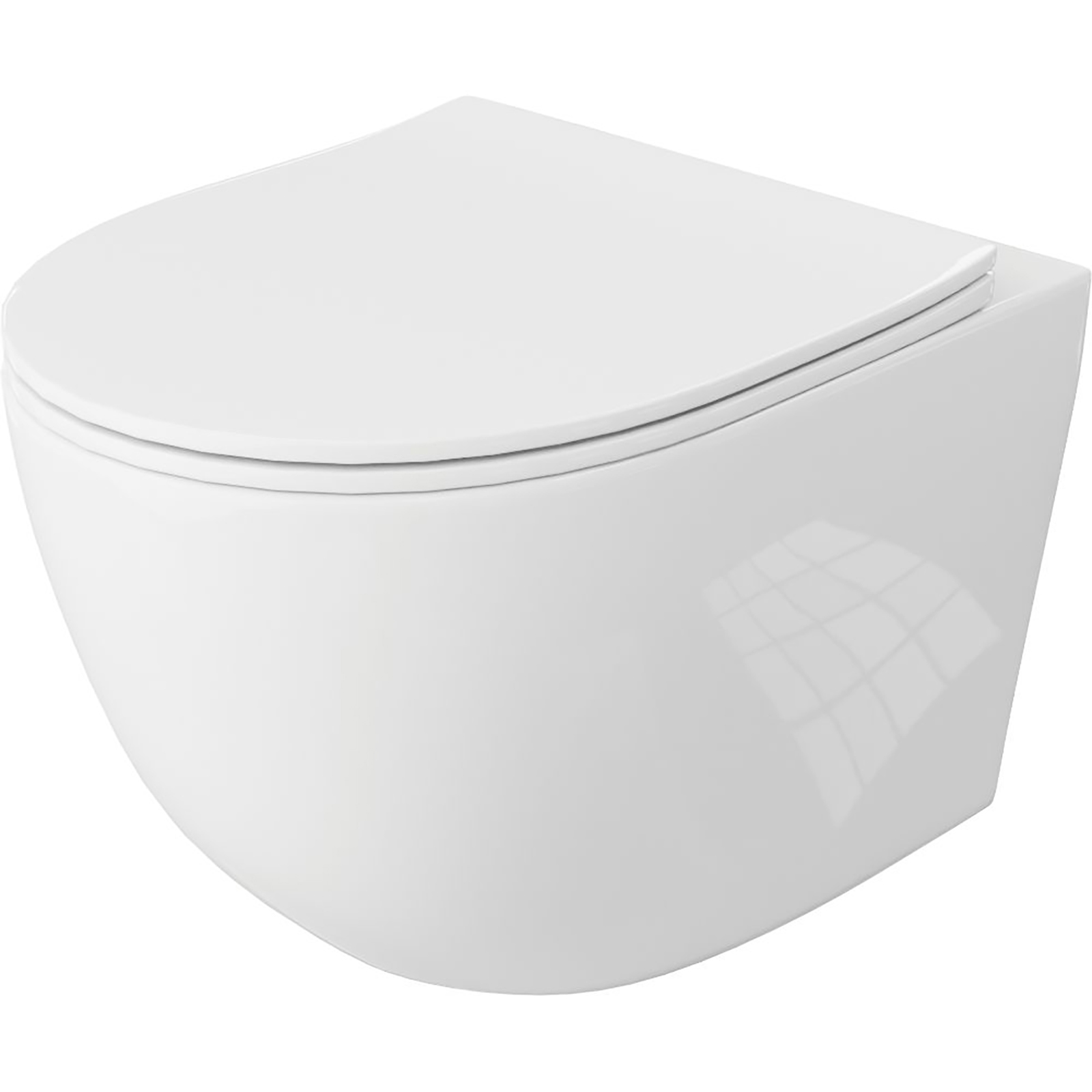LAVITA Závěsná WC mísa SINTO flangless s duroplastovým sedátkem bílá