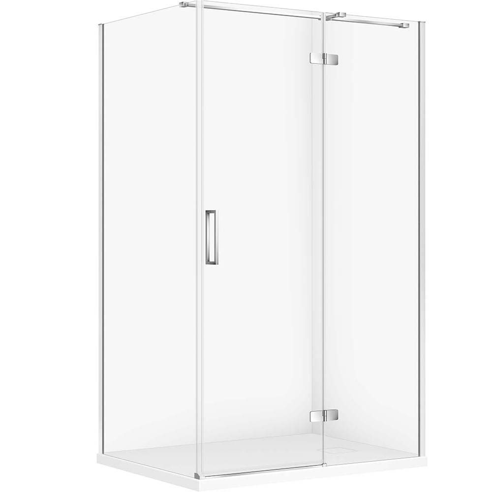 CERSANIT Set obdélníkový sprchový kout JOTA pravý 120x90 chrom, sprchová vanička TAKO SLIM bílá matná S601-416