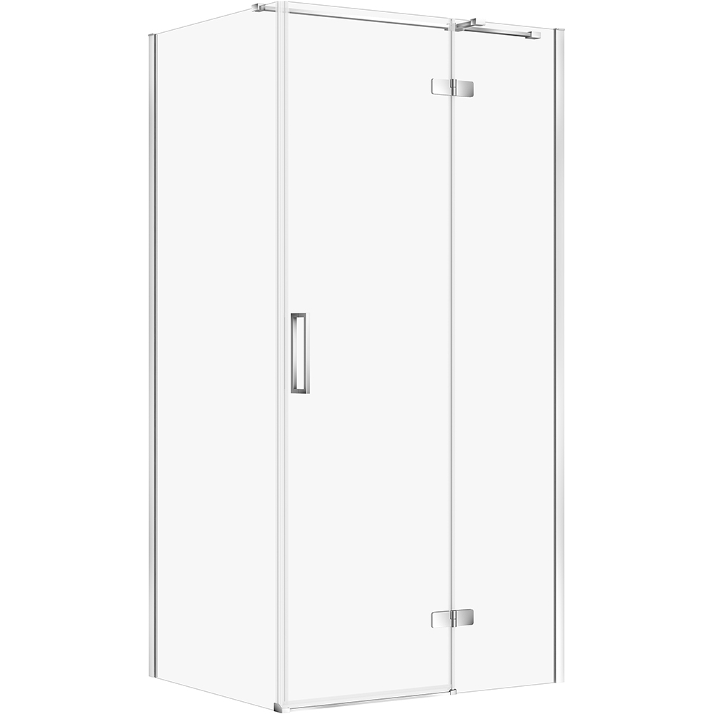 CERSANIT Hranatý sprchový kout JOTA 100x80 pravý chrom, čiré sklo S160-031