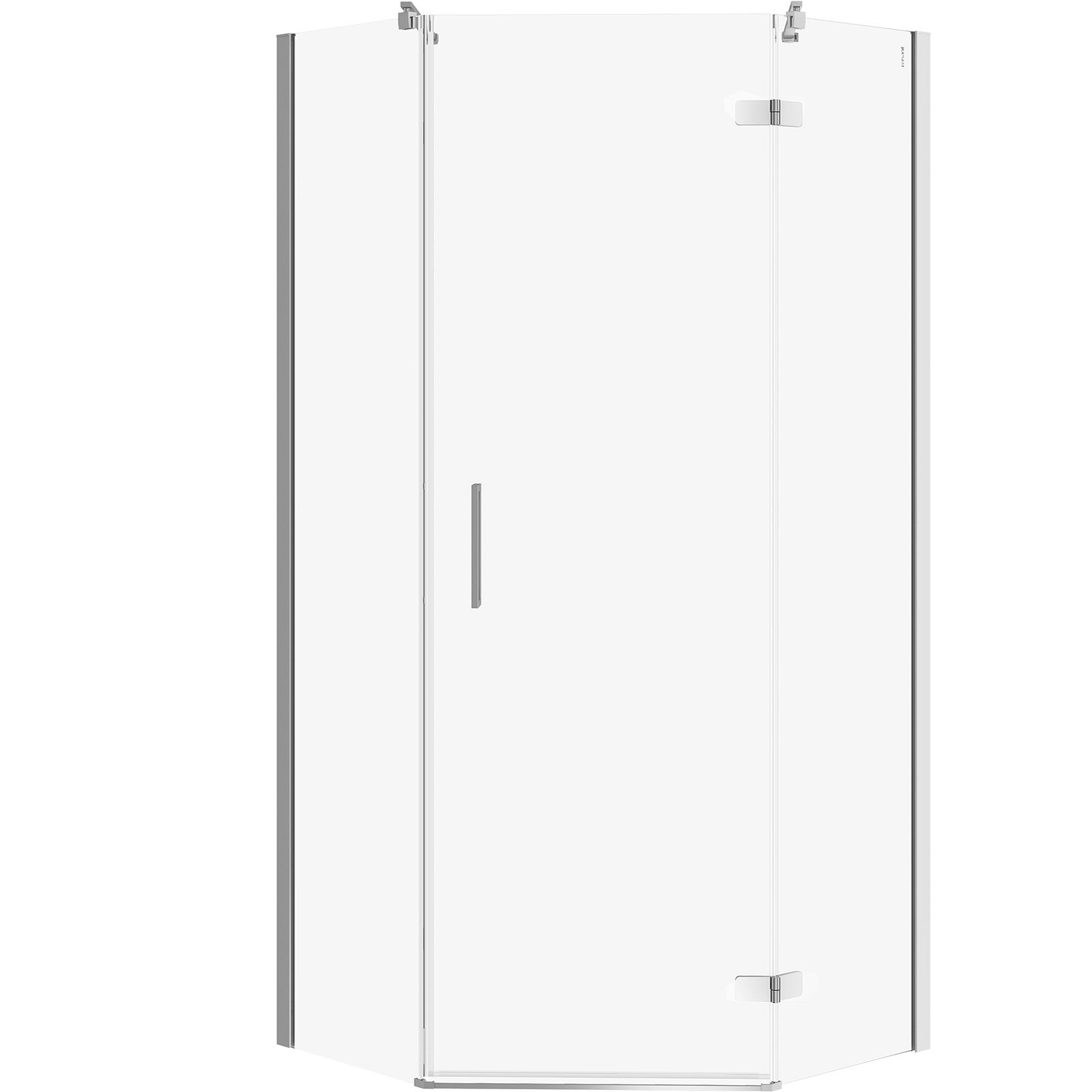 CERSANIT Sprchový kout pětiúhelníkový JOTA pravý chrom 90x90x195 čiré sklo S160-013