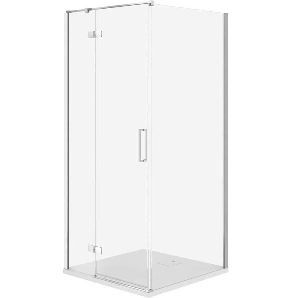 CERSANIT JOTA sprchový kout levý chrom 80x80 se sprchovou vaničkou TAKO slim bílý S601-171