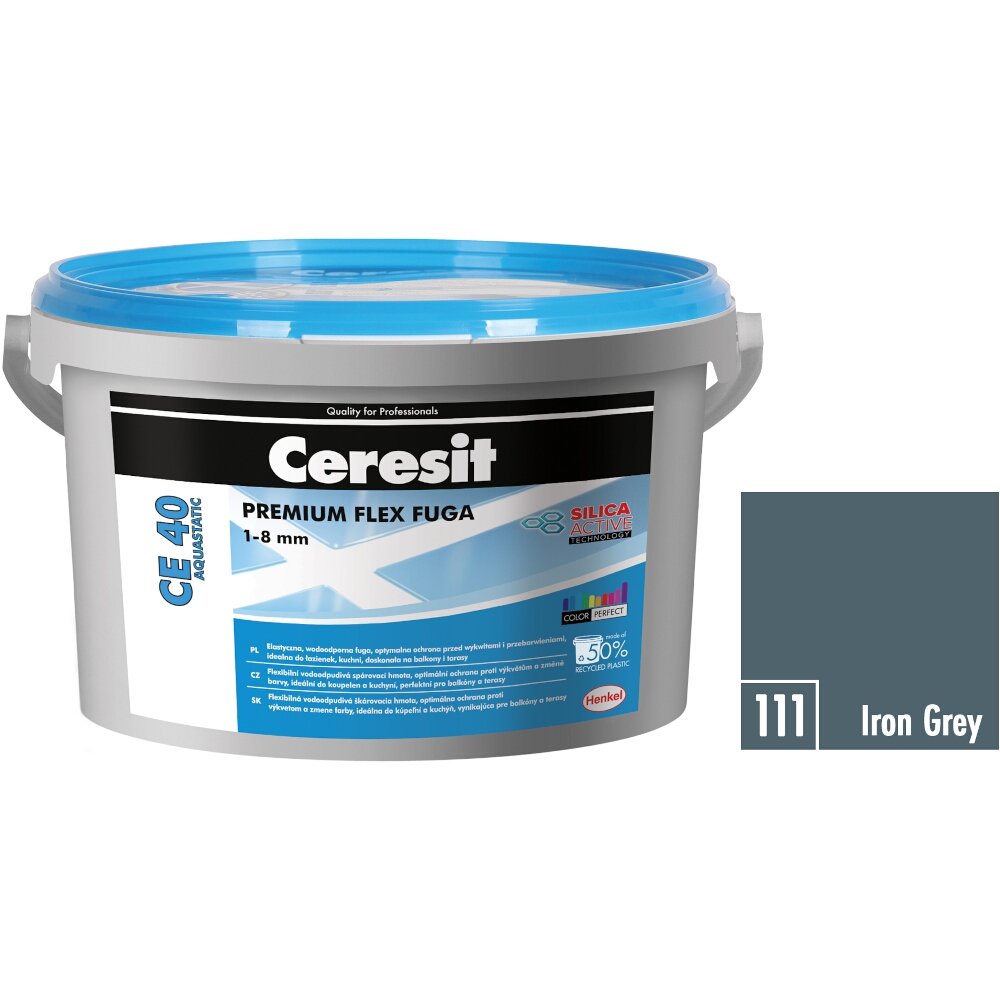 Flexibilní spárovací hmota Ceresit CE 40 Aquastatic iron grey, 2 kg