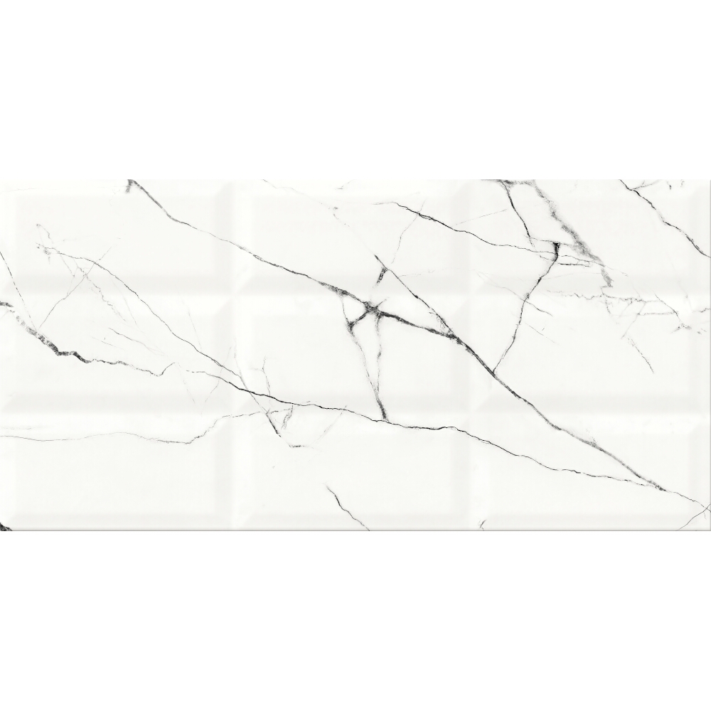 OBKLAD ARCE WHITE STRUCTURE GLOSSY 29,7X60