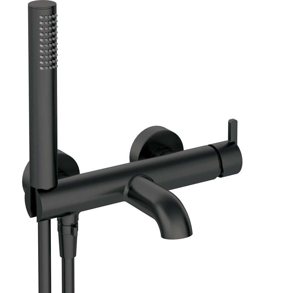 DEANTE SILIA nástěnná vana s sprchovou sadou černé BQS_N11M