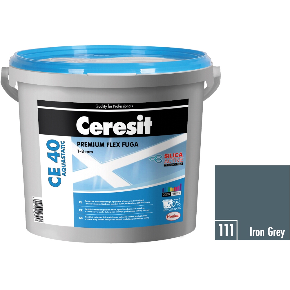 Flexibilní spárovací hmota Ceresit CE 40 Aquastatic iron grey, 5 kg