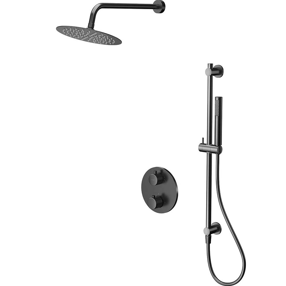 CERSANIT ZEN podomítkový sprchový set s termostatickou baterií černý S952-046