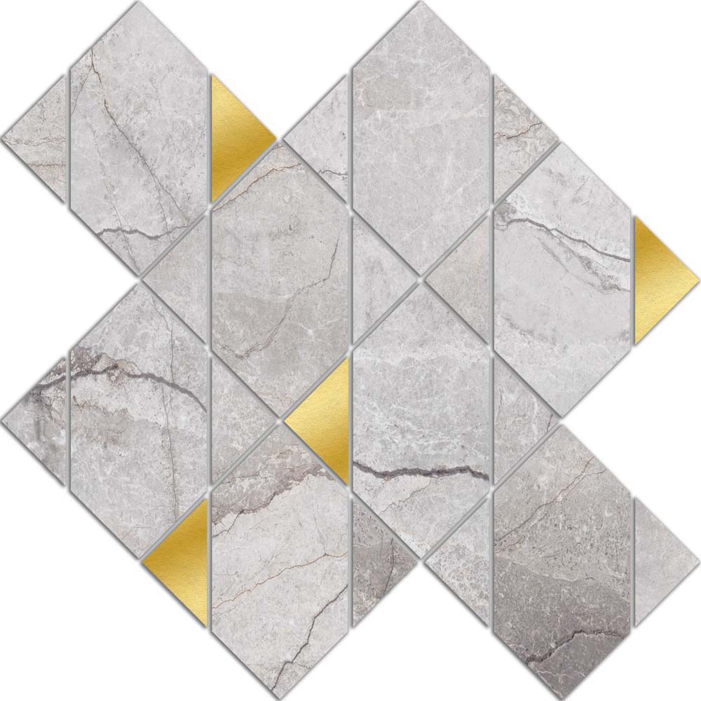 OBKLAD MOZAIKA STONE HILLS GREY GLOSSY 29,7X29,7