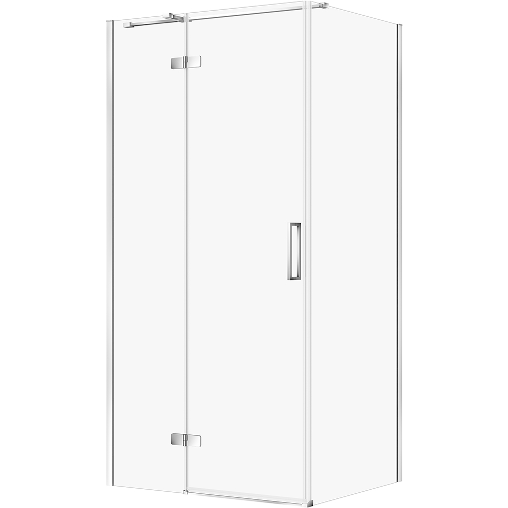 CERSANIT Hranatý sprchový kout JOTA 100x80 levý chrom, čiré sklo S160-032