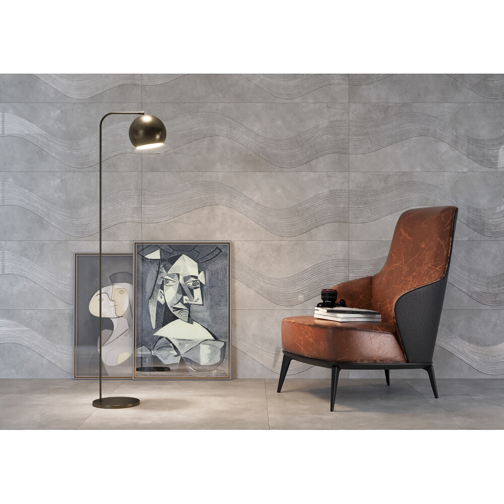 Obklady na stěnu CONCRETE SEA grey structure mat 39,8x119,8 gat. I