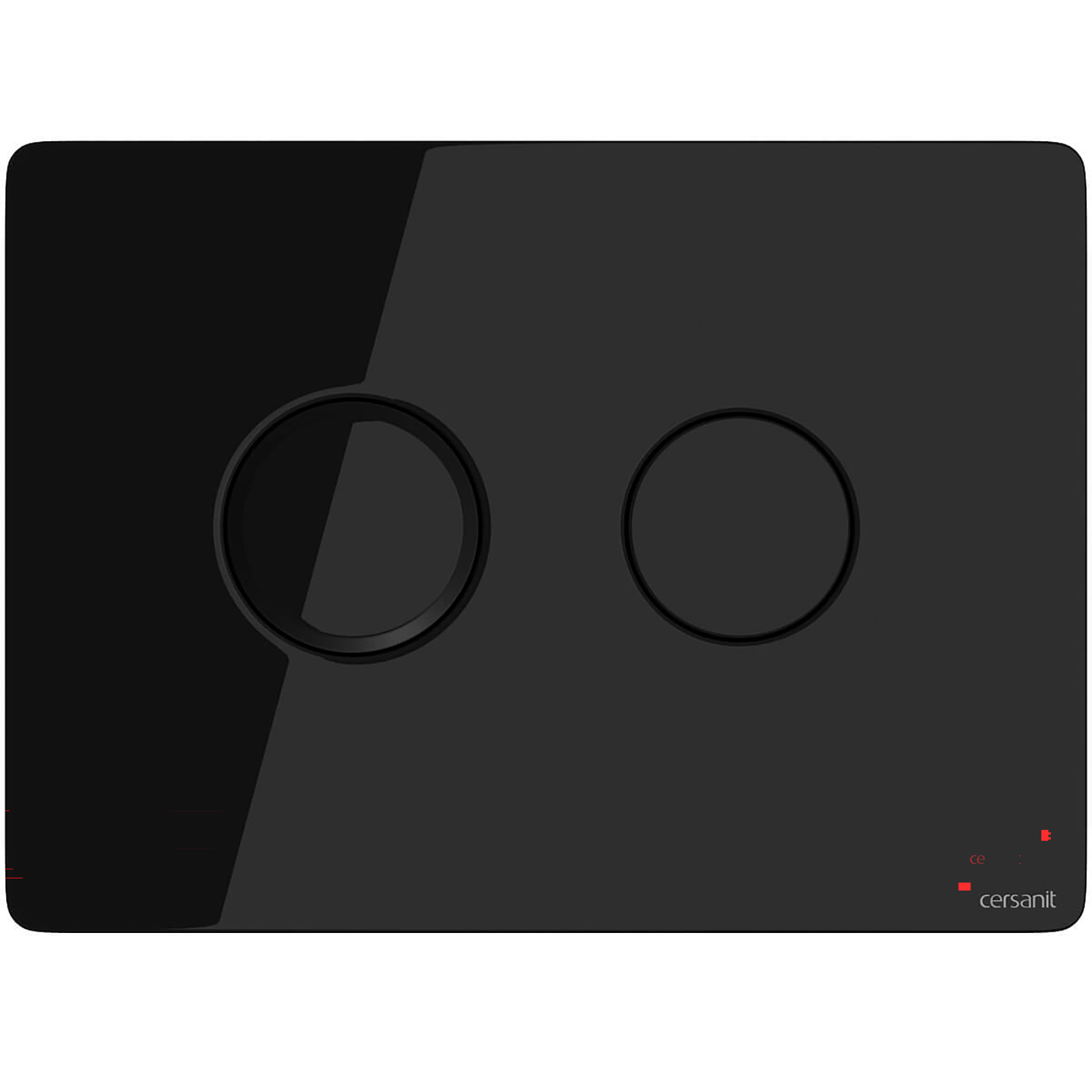 CERSANIT Pneumatické ovládací tlačítko ACCENTO CIRCLE sklo černé S97-053