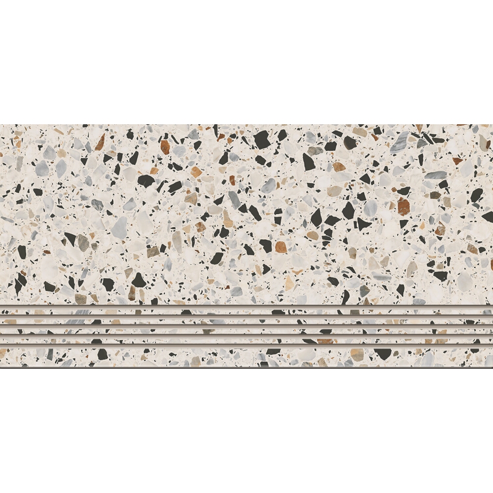 DLAŽBA SCHODOVKA TERRAZZO MULTICOLOR LAPPATO 29,8X59,8