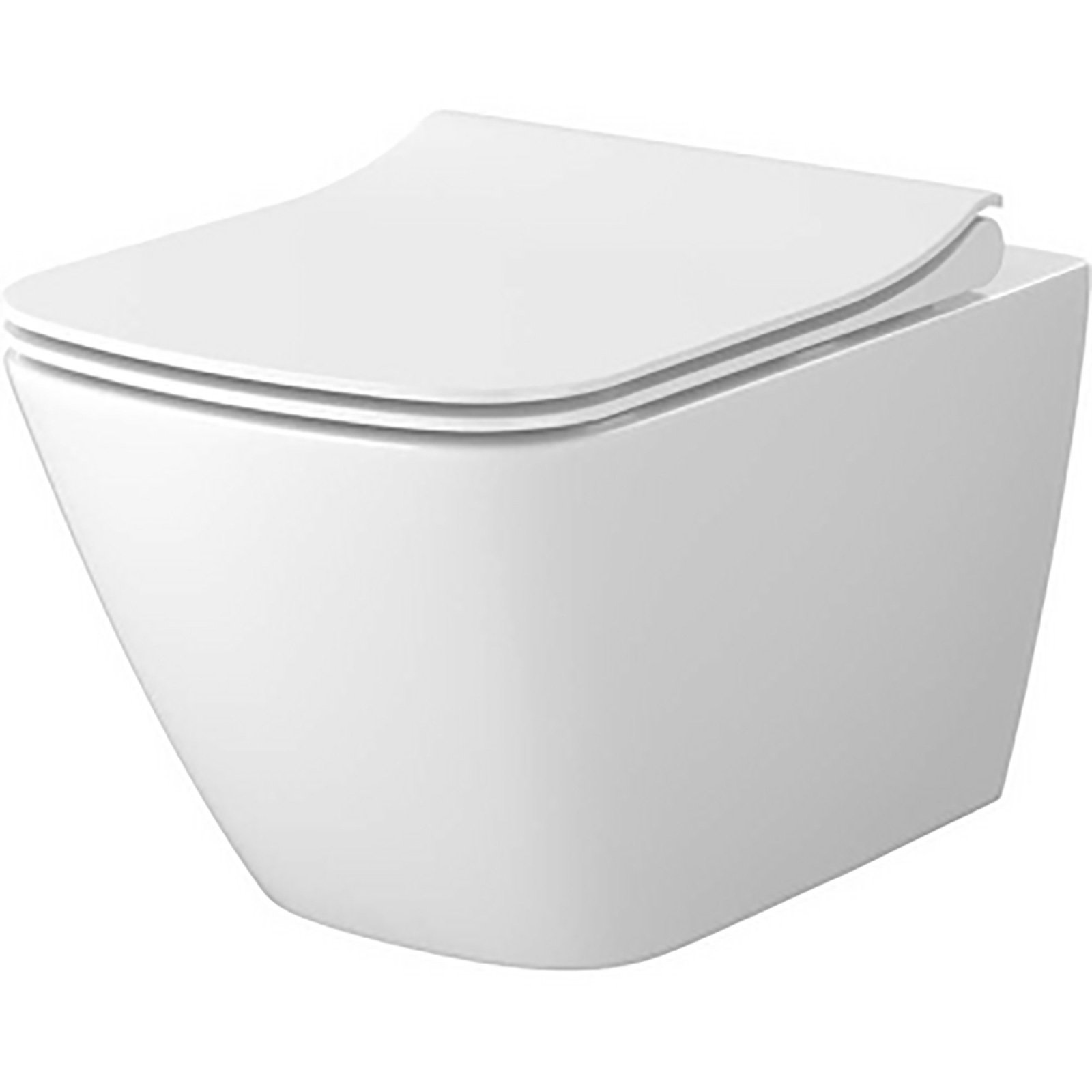 CERSANIT CITY PRO hranatá závěsná mísa, vírové splachování, sedák S701-884 CERSANIT CITY PRO hranatá závěsná mísa, vírové splachování, sedák S701-884