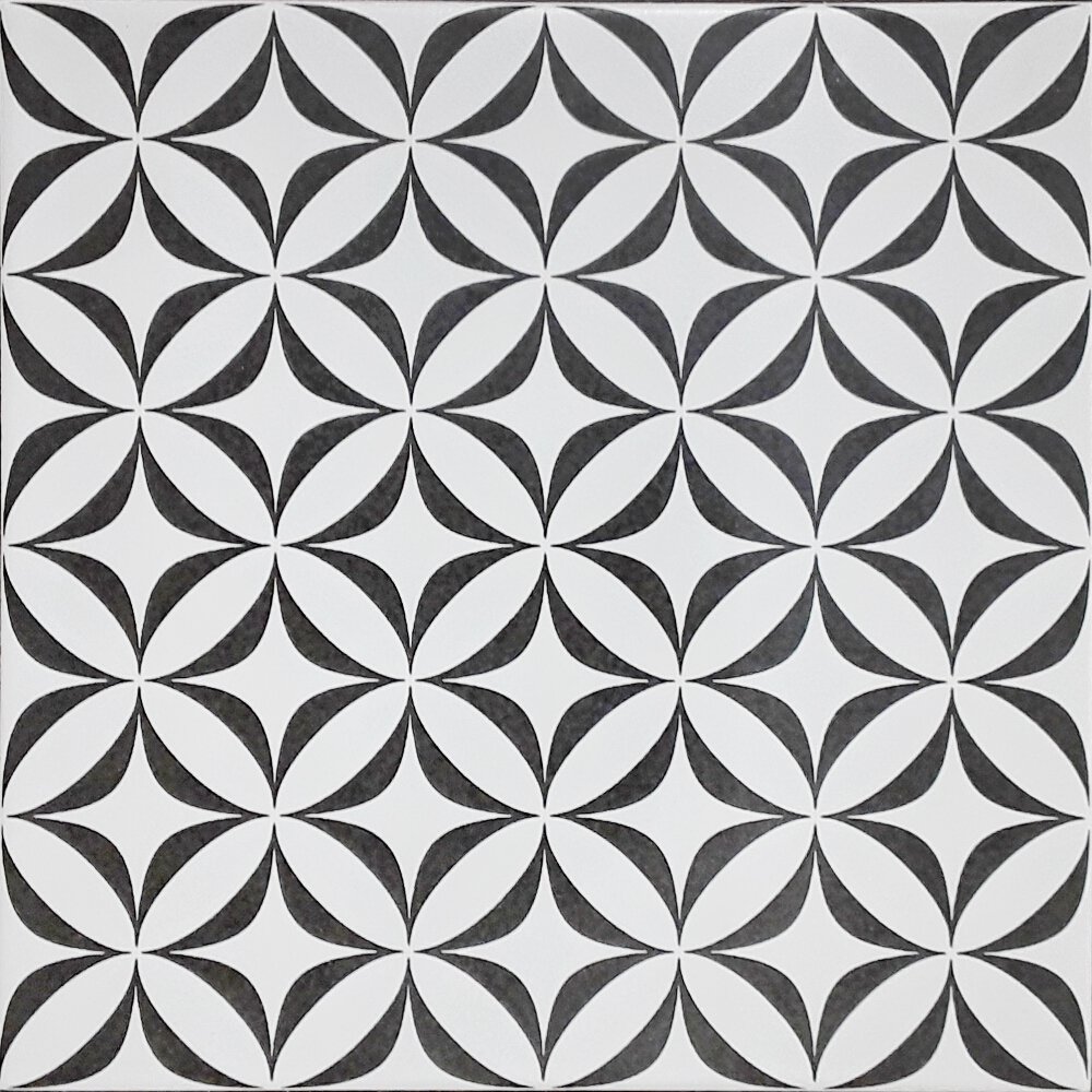 DLAŽBA PATCHWORK BLACK&WHITE ORNAMENT SATIN 29,8X29,8 (II. JAKOST)